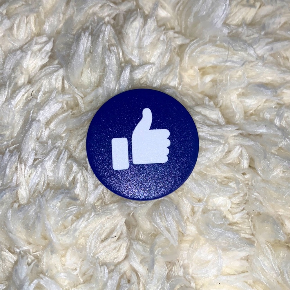 New “Like” button thumbs up Pop Socket / blue & white for phone case